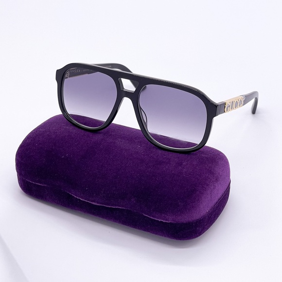 NEW GUCCI UNISEX AVIATOR SUNGLASSES GG1188S 002 - Picture 2 of 9